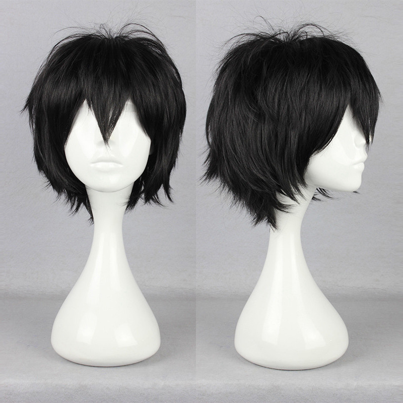 Tech Accessories For Men - The Last Airbender Zuko Zuzu สั้นสีดําสังเคราะห์ผมคอสเพลย์วิกผมเส้นใยทนความร้อน