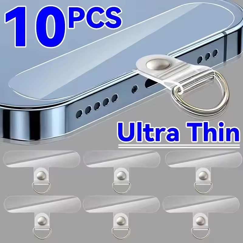 Mobile Tech Accessories - สายคล้องโทรศัพท์แบบใสถอดได้ พร้อมคลิปหนีบการ์ด สายคล้องข้อมือ สำหรับ Samsung Iphone