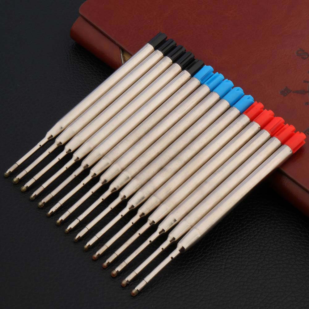 High Tech Office Accessories - คุณภาพสูง 10PCสีแดงสีฟ้าสีดำพอดีสำหรับปากกาโลหะของขวัญสไตล์ปากกาลูกลื่นธุรกิจสำนักงานอุปกรณ์โรงเรียนการเขียน