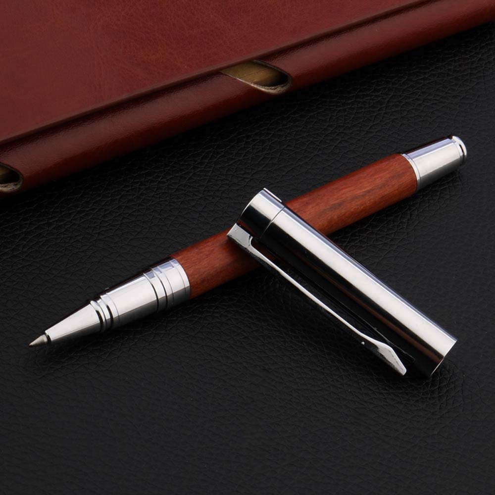 High Tech Office Accessories - คุณภาพสูง200ไม้ปากกาไม้จันทน์สแตนเลสสตีล Rollerball ปากกาธุรกิจอุปกรณ์สำนักงานโรงเรียนการเขียนหมึกปากกา