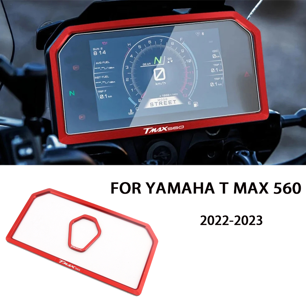 Tech Accessories Shop - 560 2022 2023แผงหน้าปัดรถยนต์ไฟฟ้า Tmax ขอบล็อคประตูไฟฟ้าตกแต่งรถจักรยานยนต์สำหรับ Yamaha