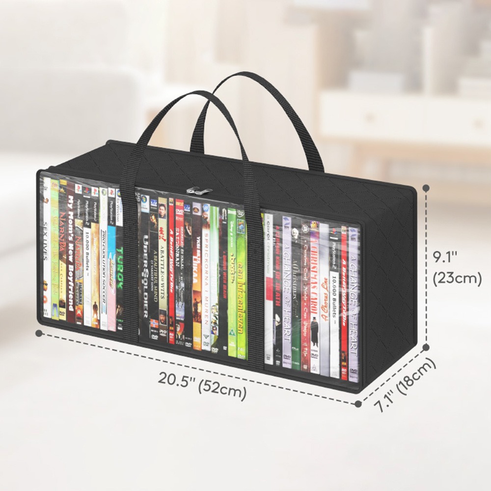 Tech Accessories Travel Bag - กระเป๋าเก็บของพีวีซีอเนกประสงค์ความจุขนาดใหญ่กันฝุ่นกันความชื้นแบบพกพาสำหรับซีดีหนังสือหมวกเสื้อผ้าที่เก็บของสำหรับเดินทาง