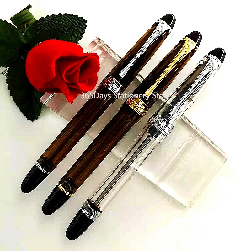 High Tech Office Accessories - Wingsung 699 สูญญากาศบรรจุ Fountain ปากกาอะคริลิคคุณภาพสูงโปร่งใสบาร์เรลสํานักงานธุรกิจเขียนหมึกปากกาของขวัญกล่อง