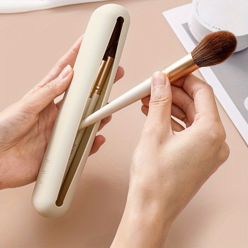 Tech Accessories Travel Bag - กระเป๋าแต่งหน้าแปรงแต่งหน้ากระเป๋าเครื่องสําอางOrganizerผู้ถือกระเป๋าเดินทางแปรงแปรงซิลิคอนPorta Caneta