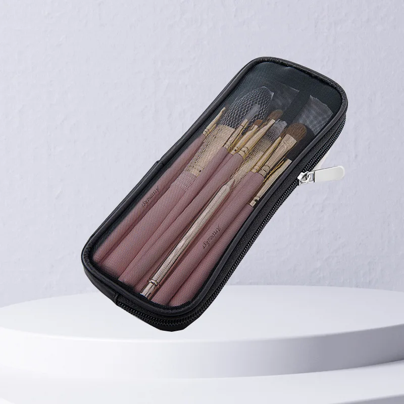 Tech Accessories Travel Bag - แปรงแต่งหน้ากระเป๋าเดินทางเครื่องสําอางค์กระเป๋าใส่เครื่องสําอางค์สําหรับผู้ชายผู้หญิงเครื่องมือความงามตาข่าย Dopp ชุดกระเป๋าล้างอุปกรณ์จัดเก็บข้อมูล