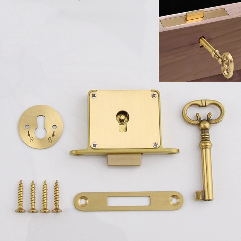 1PC สไตล์โบราณลิ้นชักล็อคโต๊ะแ - High Tech Office Accessories บทวิจารณ์และราคา