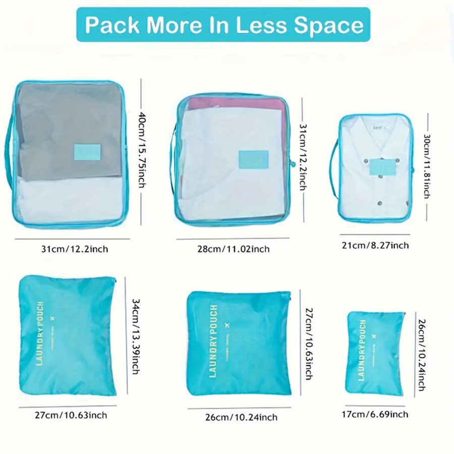 6 ชิ้น Travel Organizer กระเป๋ - Tech Accessories Travel Bag บทวิจารณ์และราคา